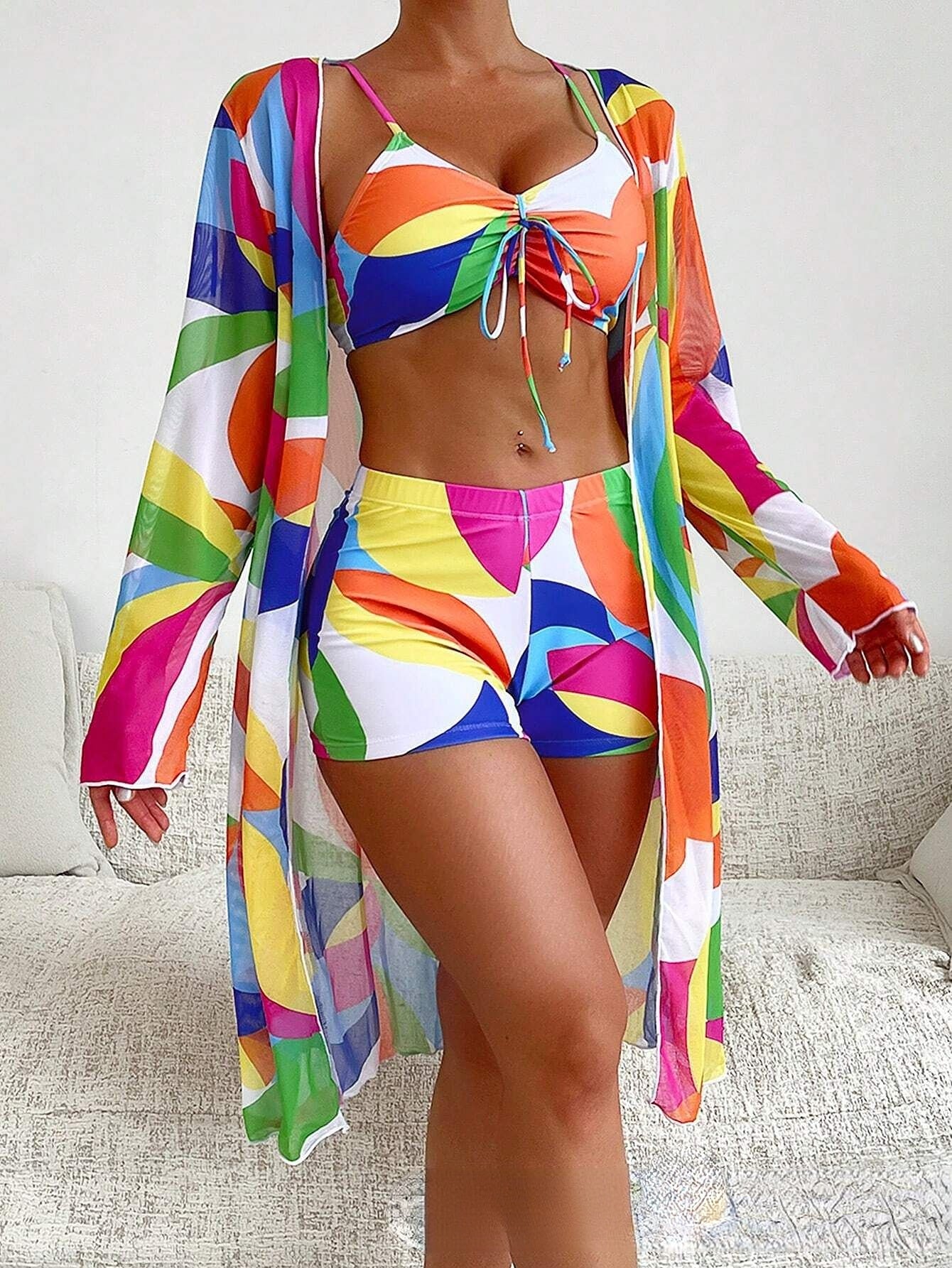 ✨👙 Nowy modny trzyczęściowy strój kąpielowy, więcej dostępnych kolorów-3640692