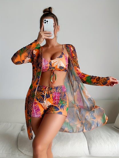 ✨👙 Nowy modny trzyczęściowy strój kąpielowy, więcej dostępnych kolorów-3640692