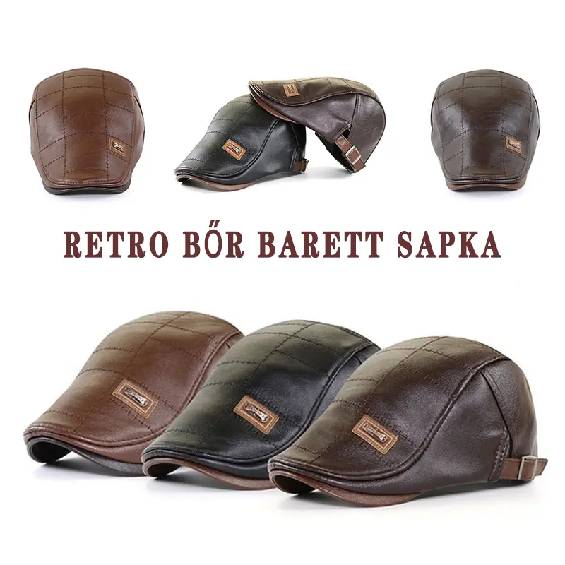 🔥【Výprodej za horká】Retro vysoce kvalitní kožená bareta-4143050