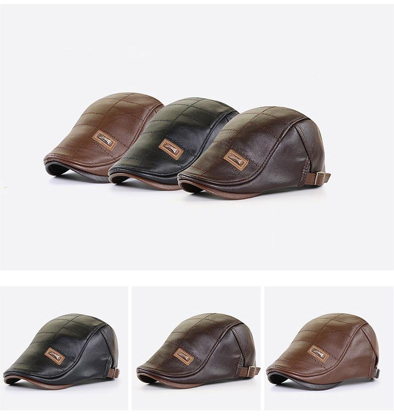 🔥【Výprodej za horká】Retro vysoce kvalitní kožená bareta-4143050