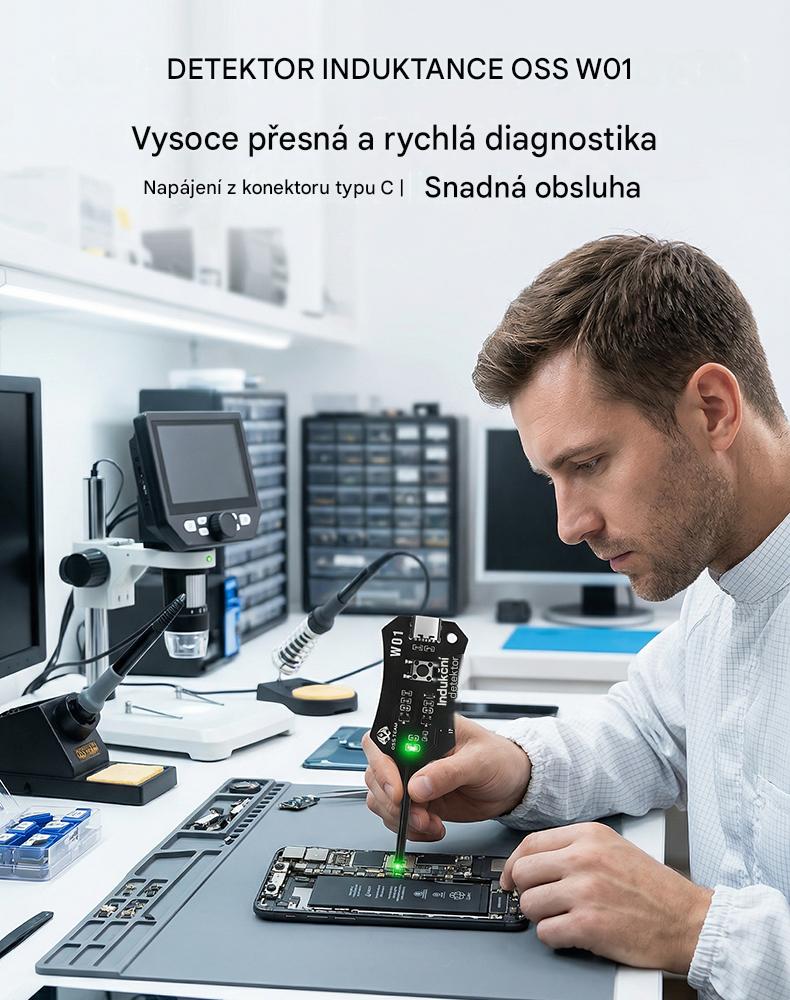 🧰🚗Tester indukčnosti OSS, přístroj pro testování oprav mobilních telefonů.
