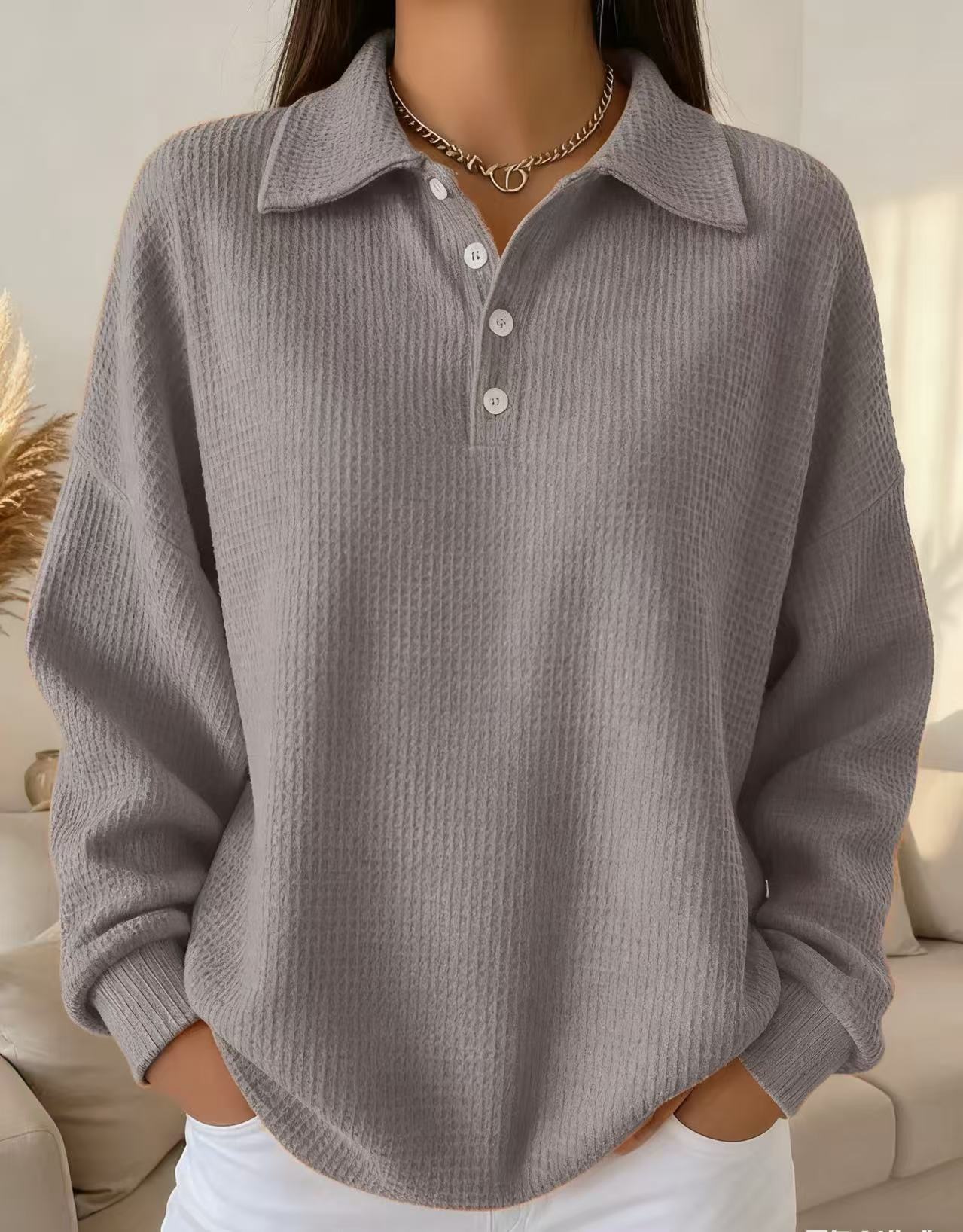 [S-5XL] Nueva camisa polo de cuello liso de otoño/invierno 4181973