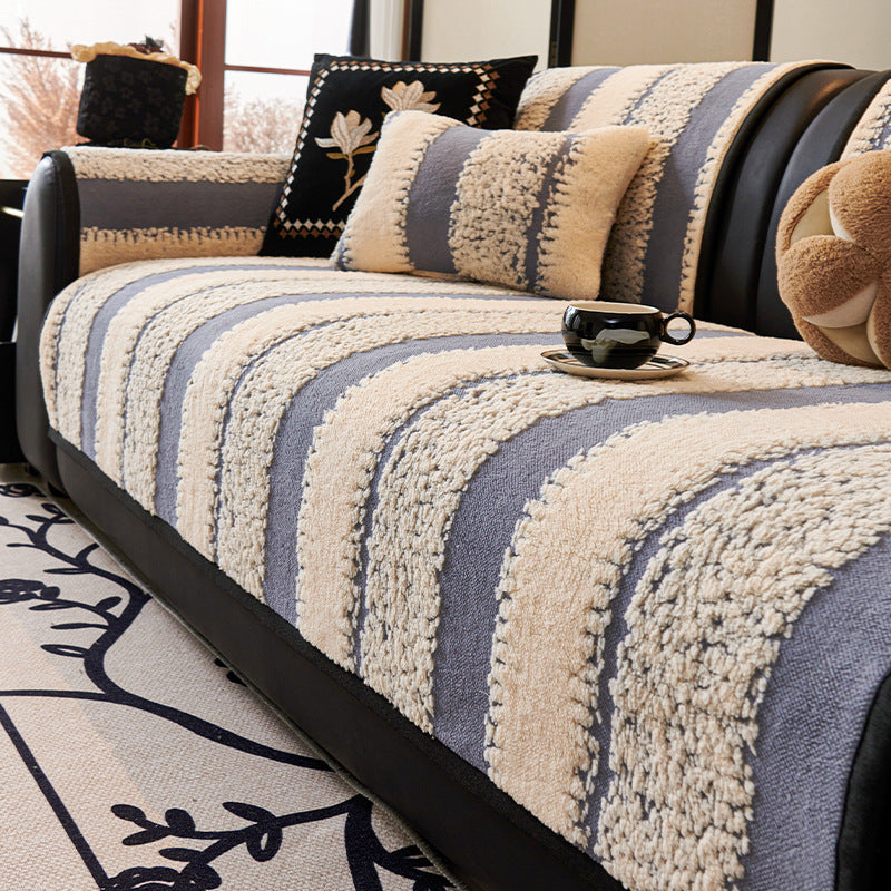 🛋️【110*160cm】Specjalna oferta świąteczna dla rannych ptaszków: 🎉 Miękki, antypoślizgowy, pluszowy pokrowiec na sofę 🍂 4155298