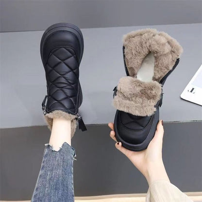 👢【35-41】 Nowe bawełniane buty damskie na jesień i zimę, wodoodporne, antypoślizgowe, aksamitne, ciepłe, modne, miękka podeszwa-4112468