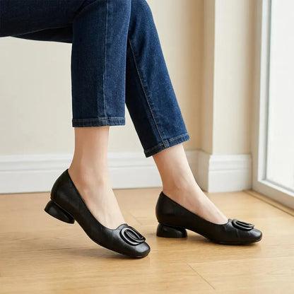 🍁👡Dámské francouzské retro ploché boty Mary Jane - nízké s kulatou špičkou - retro styl, pohodlné a všestranné