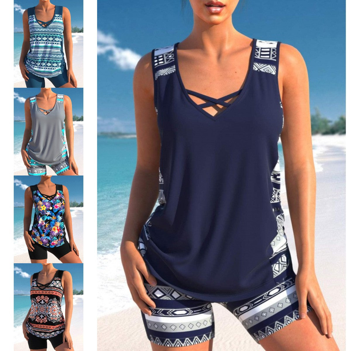 🏖️ Poslední den s 50% slevou【S-5XL】Nové lehké plavky s módním potiskem, rychleschnoucí materiál, prodyšné a pohodlné.🌊👙