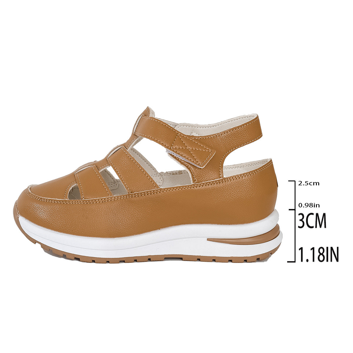 🔥【Oferta specjalna】【Kup 1, otrzymaj 1 gratis】 🌸【35-43】Modne damskie sandały na 2025 rok, wykonane z prawdziwej skóry, z wygodnym ażurowym obcasem-4035768