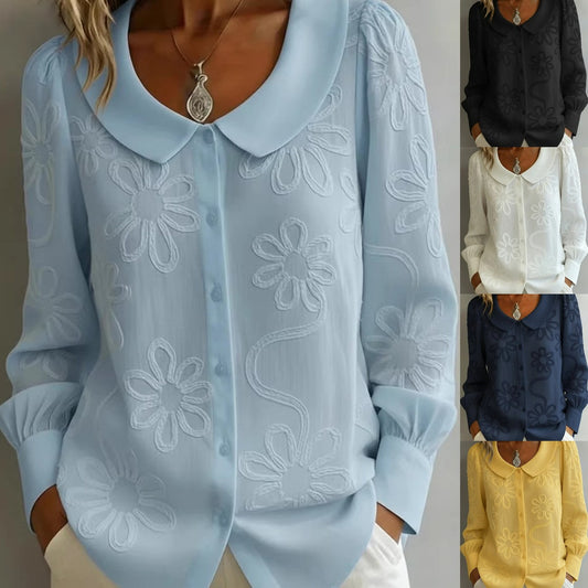 👚 【S-2XL】Nowa francuska koszula retro z haftem 4241388