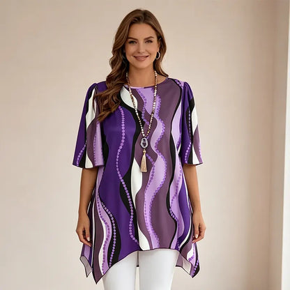 【L-6XL】Letní tričko s potiskem – měkký, prodyšný materiál 🌸 Perfektní na každý den i na prázdniny! ✨