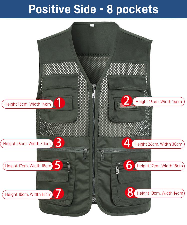 🔥 Hétköznapi, többzsebes funkcionális mellény 【XL-4XL】