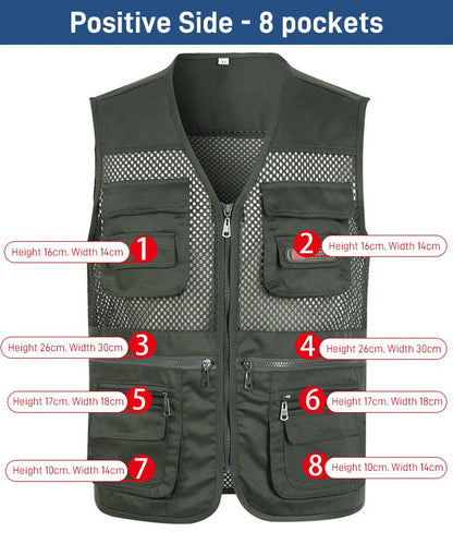 🔥 Hétköznapi, többzsebes funkcionális mellény 【XL-4XL】