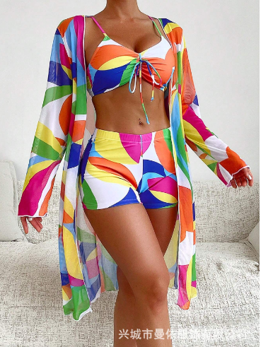 【S-XL】👙 Nowy modny trzyczęściowy kostium kąpielowy, dostępne inne kolory
