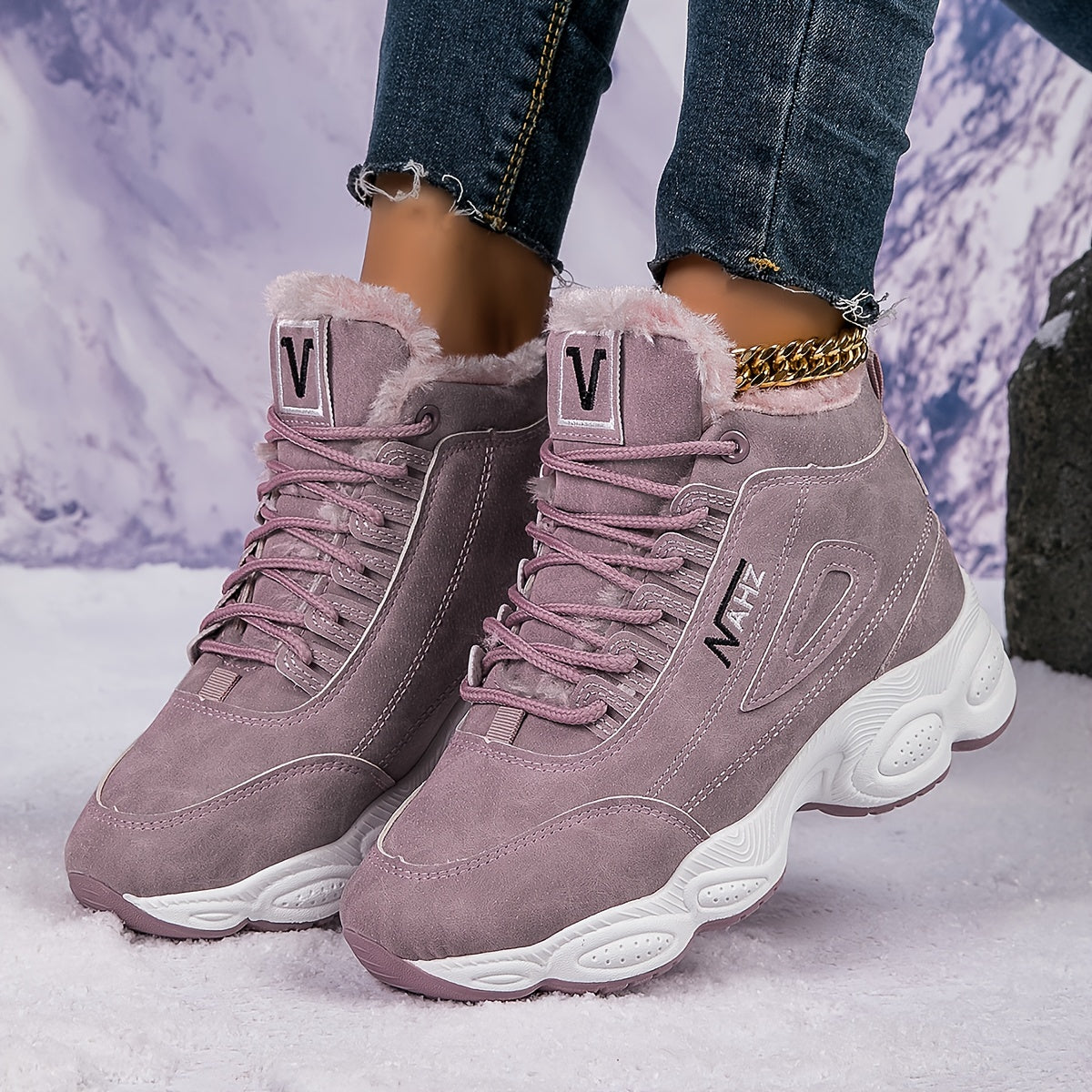 😍【35-41】Zapatos de invierno de algodón de suela gruesa para mujer, engrosados, cómodos y cálidos. 4167437