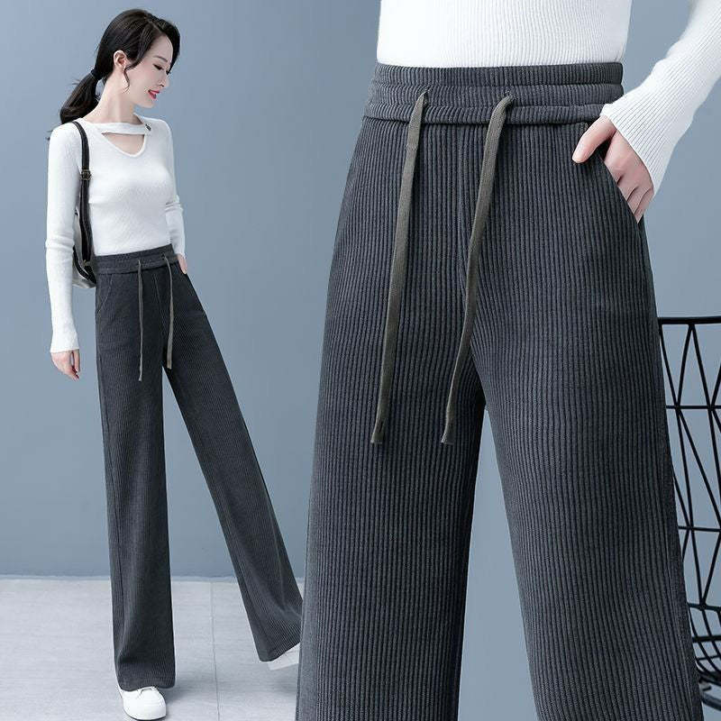 ✨【Ofertas especiales】👖Nuevos pantalones casuales de terciopelo con pierna ancha, muy cómodos de llevar.💖 4139046