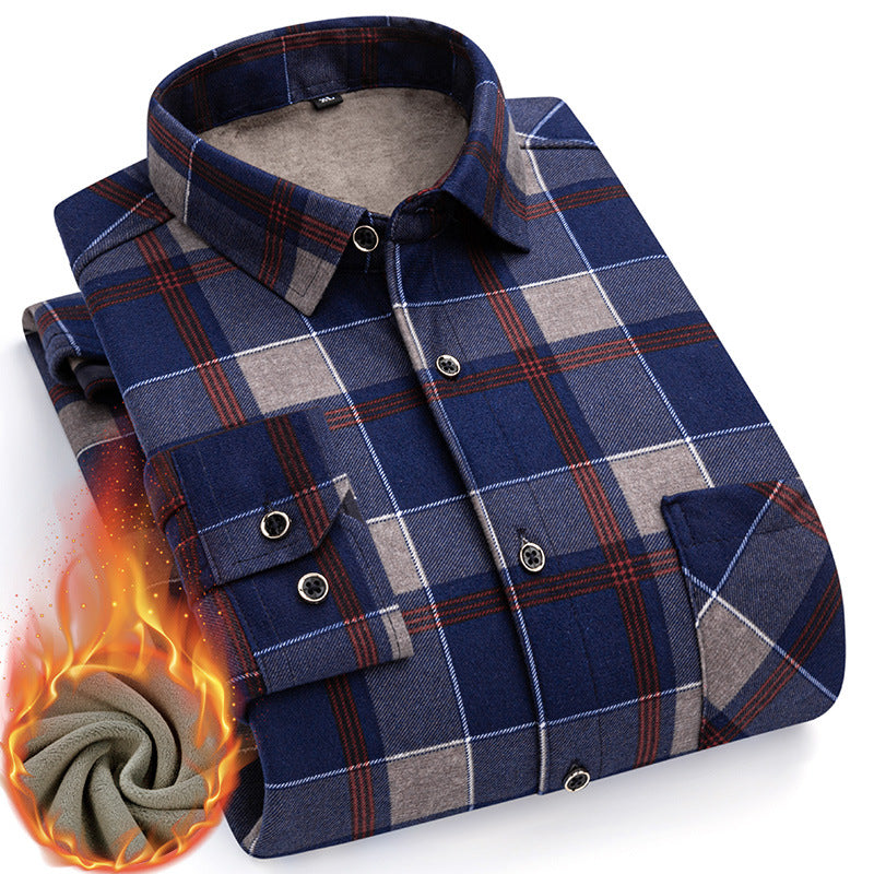 🔥👔【L-5XL】Nowa jesienno-zimowa męska dwustronna aksamitna koszula termiczna jest modna i uniwersalna 4159905