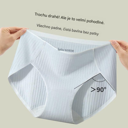 (7 ks) Poslední den s 50% slevou 【35-90 kg】-- Jednoduché a moderní antibakteriální dámské spodní prádlo s vysokým pasem, pro ženy