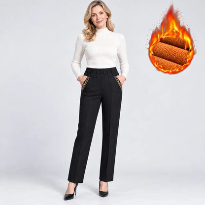 Poslední den – 50% sleva 【L–4XL】Zateplené dámské zimní džíny s vysokým pasem a pružným materiálem, lichotivý střih a snadné kombinování