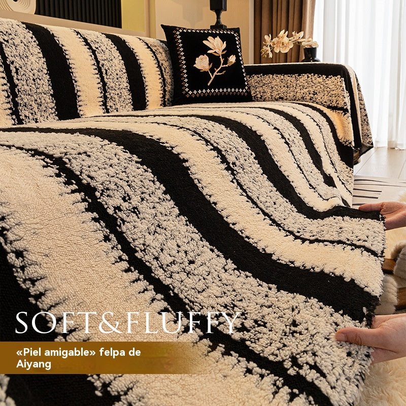 🛋️Oferta specjalna: 🎉Miękkie i antypoślizgowe pluszowe pokrowce na sofę🍂【180*130cm】 4198447