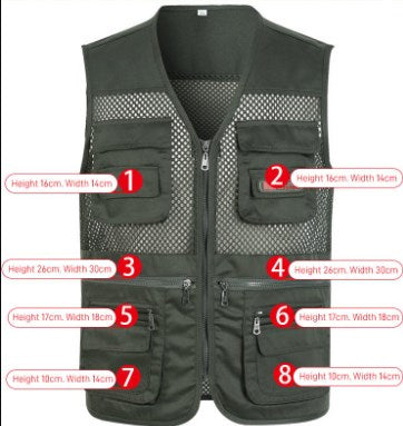 🔥【XL-4XL】🔥Funkcjonalna kamizelka z wieloma kieszeniami 3634869