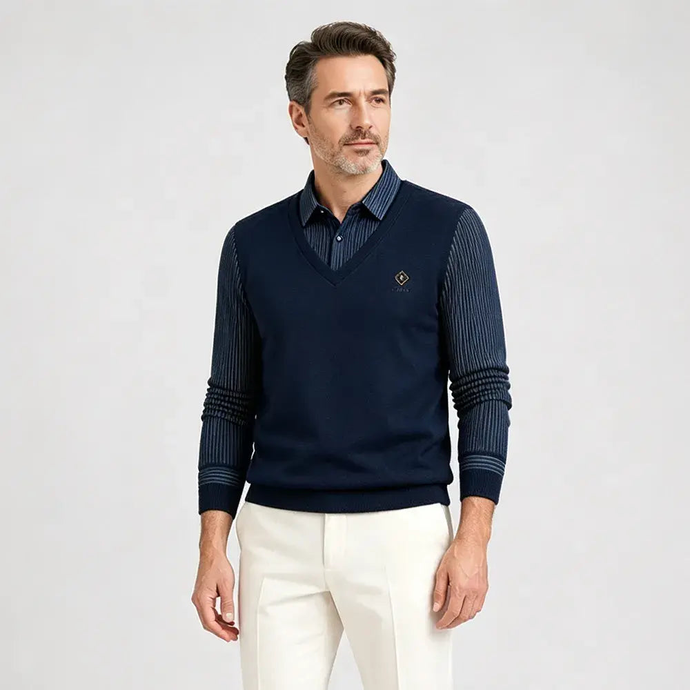 👔【M-4XL】Nové pánské zimní polo tričko větších velikostí s límečkem a fleecovou podšívkou.