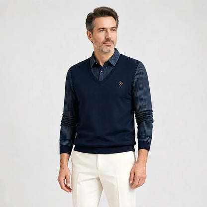 👔【M-4XL】Nové pánské zimní polo tričko větších velikostí s límečkem a fleecovou podšívkou.