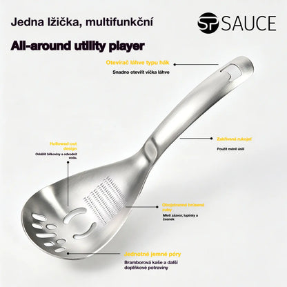 🔥50% sleva🔥🥄Multifunkční lžíce a sítko z nerezové oceli 304