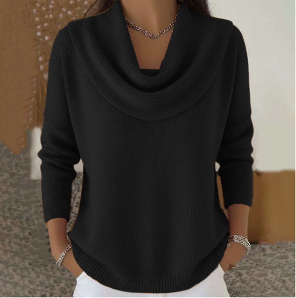 🔥【Tallas S-3XL】Suéter de manga larga, color liso, estilo casual y elegante, ¡novedad! 4162858