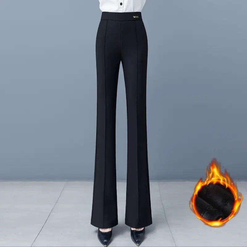 ✨】👖【S-3XL】Ciepły polar - Damskie spodnie z wysokim stanem i elastyczną talią na jesień/zimę