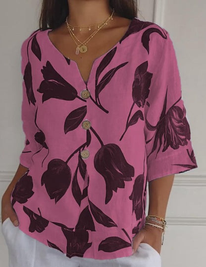🔥💥🥰【S-3XL】2024 Nowa bawełniana koszula z nadrukiem dla kobiet🥰-3734830