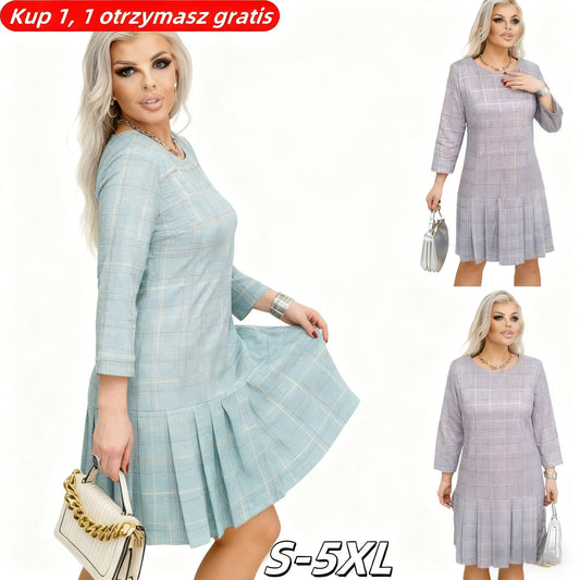 🔥【Oferta ograniczona czasowo】💜💚【S-5XL】Wysokiej jakości sukienka modowa