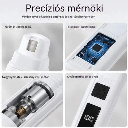 🐱🐶 Elektrický pilník na nehty pro domácí mazlíčky s LED indikátorem napájení