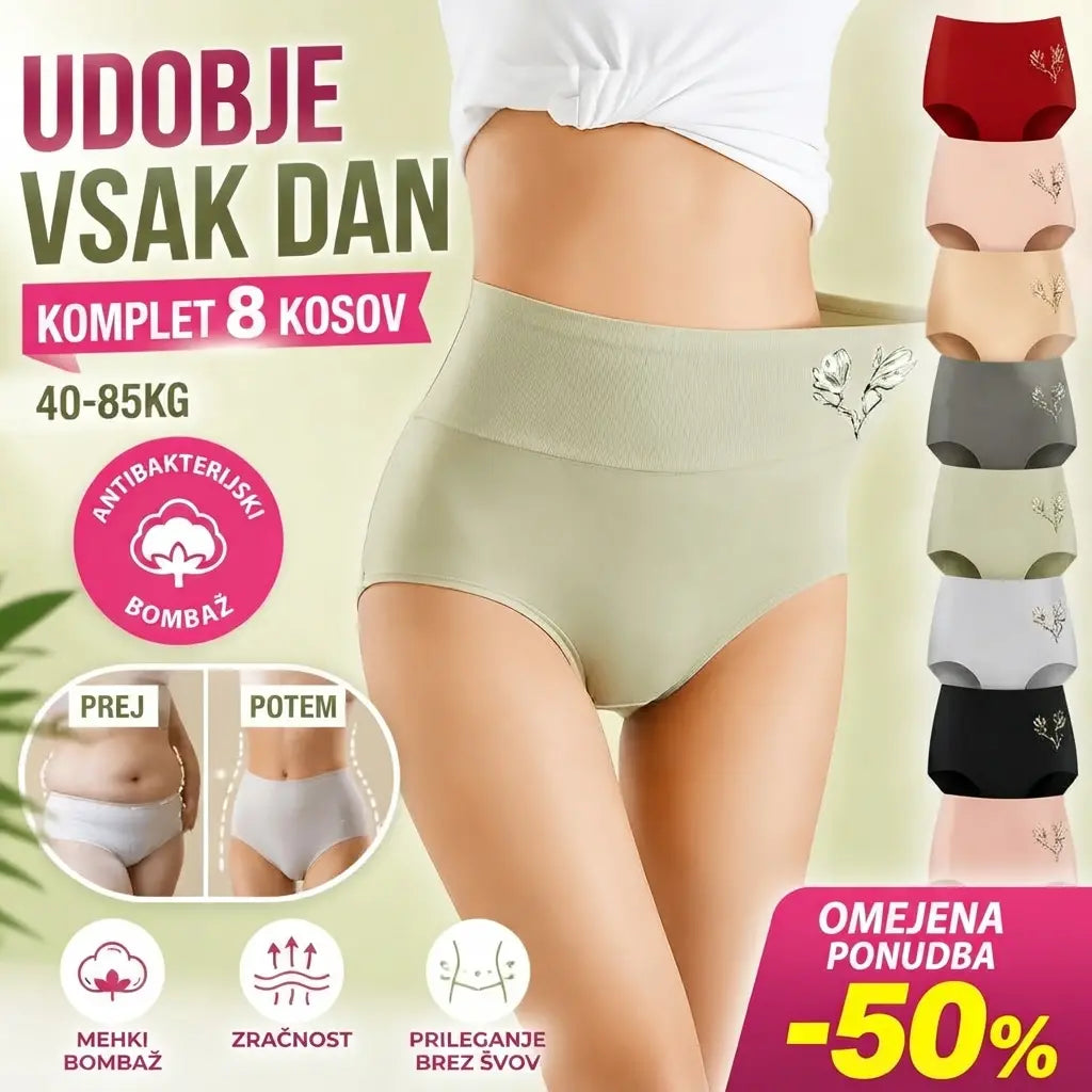 💟🔥【Paket 8 kosov】[40–85 kg]Antibakterijske bombažne hlačke, ki ne puščajo sledi