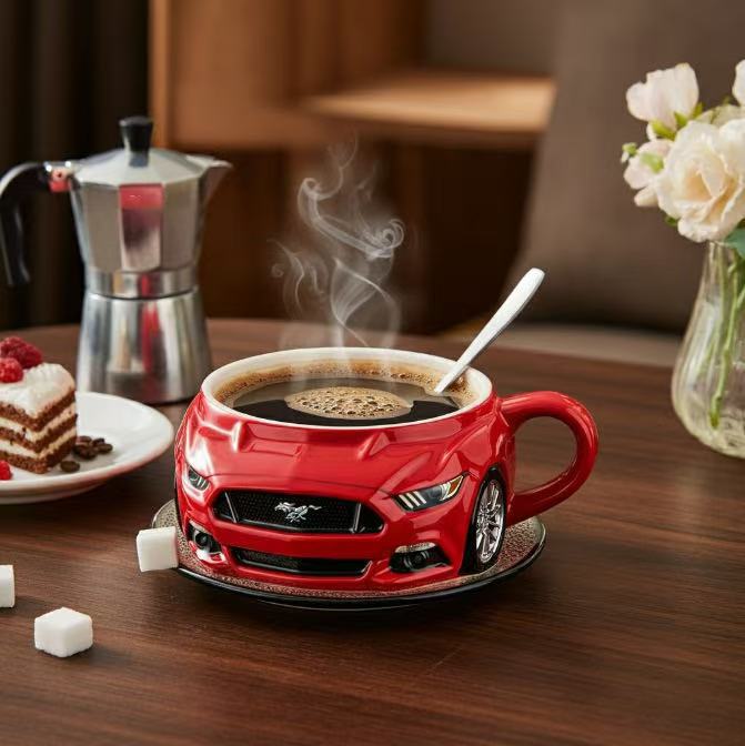 【Kup 1, otrzymaj 1】☕☕Kubek do kawy w kształcie samochodu sportowego z rdzeniem ze stali nierdzewnej 304, żywica-4066432