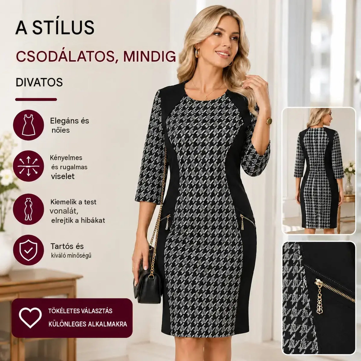 💜💚【S-5XL】Kiváló minőségű, modern ruha