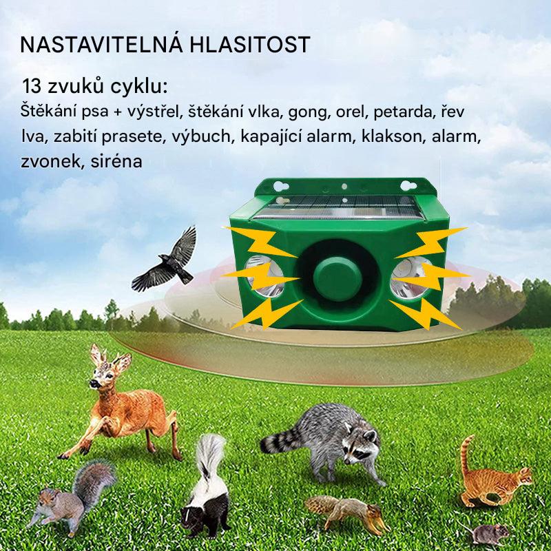 🔥【Jen dnes 20 % sleva】🐅🐅 Solární odpuzovač s ultrazvukem do exteriéru