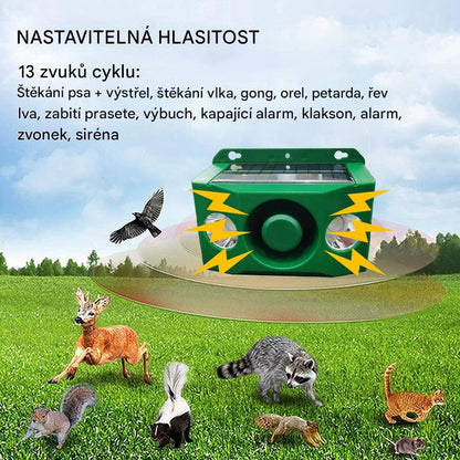🔥【Jen dnes 20 % sleva】🐅🐅 Solární odpuzovač s ultrazvukem do exteriéru