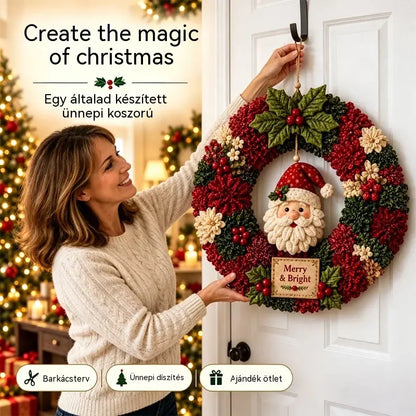 ⏰ UTOLSÓ NAP! 50% KEDVEZMÉNY ✨ Készíts olyan karácsonyi koszorút, amelyet büszkén kiteszel majd 🎄❤️ Kreatív készlet (3D-s textilbetűzéses technika) útmutatóval és leírással.