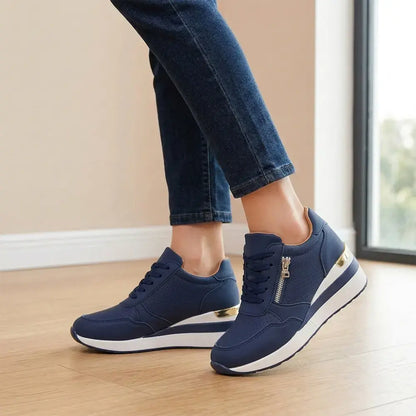 ⏳ Poslední den – sleva 50 %【36–43】 Dámské nazouvací sportovní boty na klínku – lehké boty s platformou pro každodenní pohodlnou chůzi i sport.