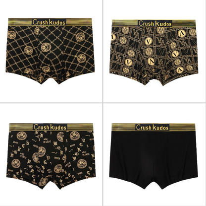 🔥【Kup 2 i otrzymaj 2 gratis】🚹✅💥【40–140 kg】Męska oddychająca bielizna z lodowego jedwabiu, bezszwowa i wygodna, w dużych rozmiarach, z modnym nadrukiem-4209960