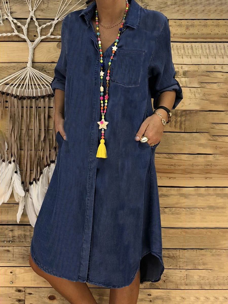 【S-5XL】👗 50% kedvezmény 🔥 【40-120 kg】2026 új, nagy méretű női farmer ruha, hétköznapi, sokoldalú ✅ Utánvét lehetséges