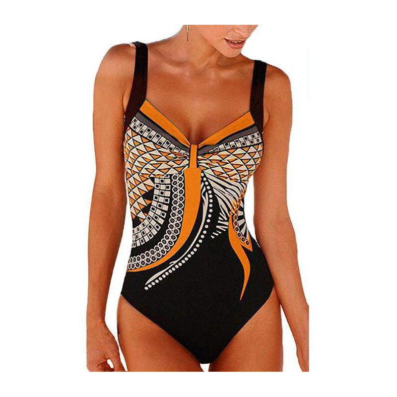 【S-3XL】Nove enodelne kopalke z vintage vzorcem 2026 Nove enodelne kopalke z vintage tiskom-4260768