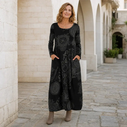✨🔥Poslední den – sleva 50 %【S–5XL】Nové podzimní a zimní šaty s potiskem ·  vhodné na každý den