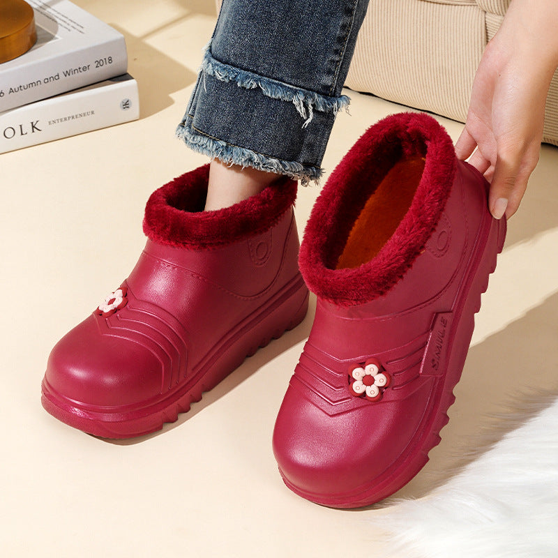 ♥️♥️【Nowy produkt】Nowe damskie buty śnieżne z podszewką z polaru, ciepłe i wodoodporne-4163829