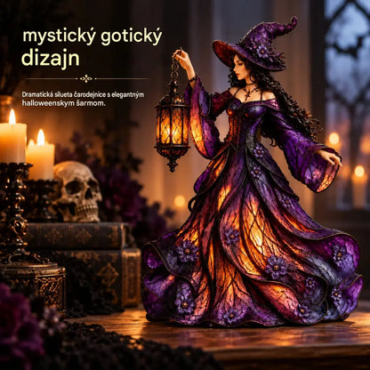 🧙‍♂️ Gotická halloweenská dekorativní lampa ve tvaru čarodějnice 🧙‍♀️
