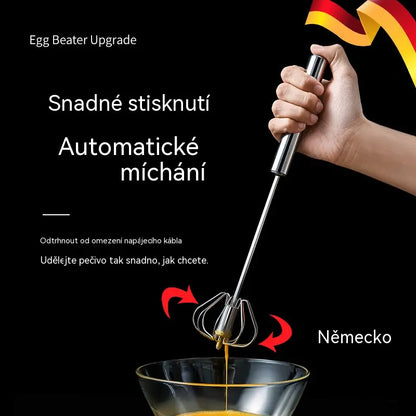 👍[sada 2 ks] Poloautomatický šlehač vajec z nerezové oceli