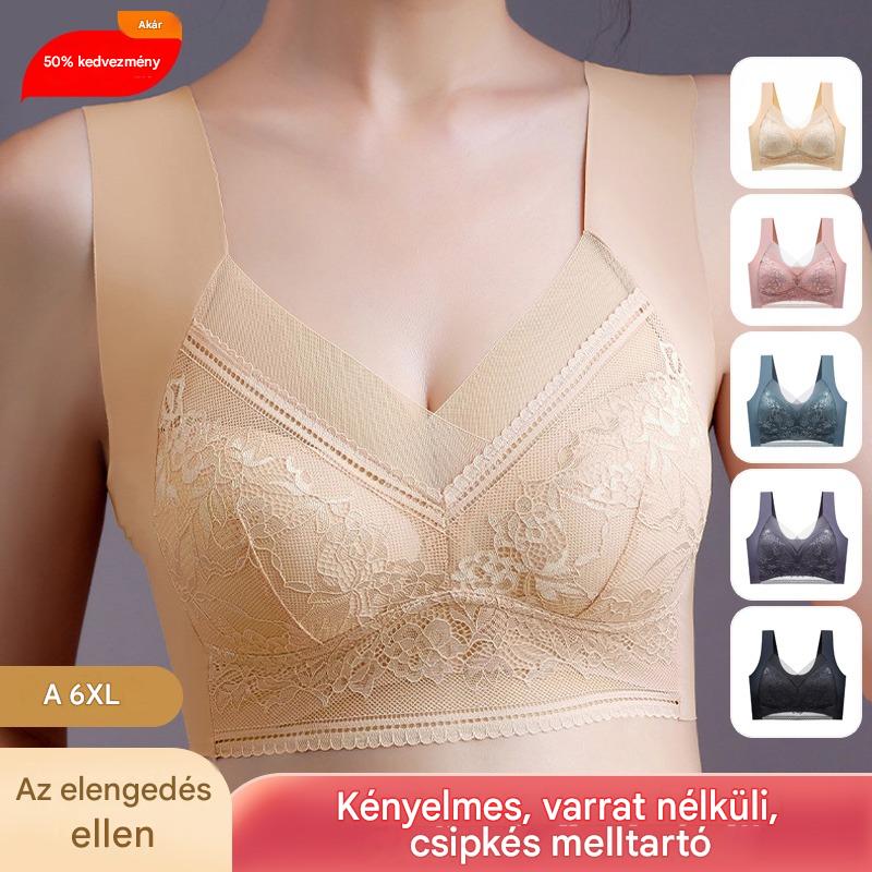 👙✨【Négy darabos szett】Elegáns csipke, kényelmes, varrás nélküli női melltartó