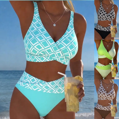 🏖️【S–3XL】🤩 Nový set s potištěnými plavkami, rychleschnoucí a prodyšný materiál, přiléhavý a stylový