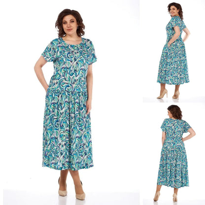 【🔥Najlepsza wyprzedaż】👗🌺【34-60】Letnia sukienka z szyfonu z nadrukiem
