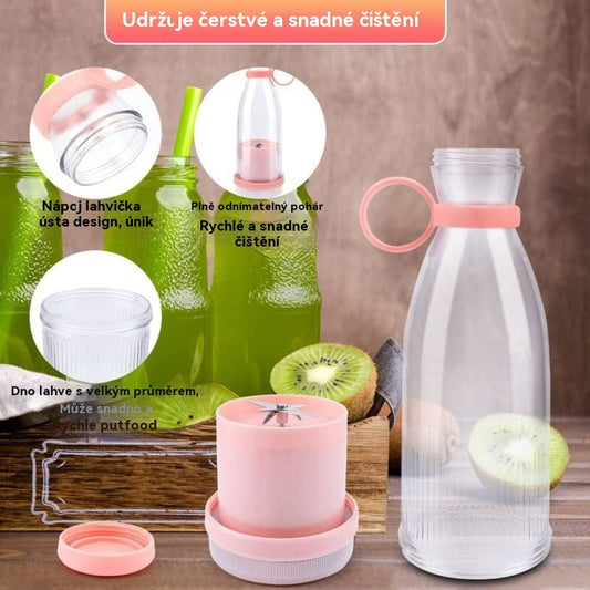 ⚡🍎Bezdrátový přenosný odšťavňovač s USB – Vezměte si ho s sebou a vychutnejte si čerstvou a zdravou ovocnou a zeleninovou šťávu kdykoli a kdekoli.