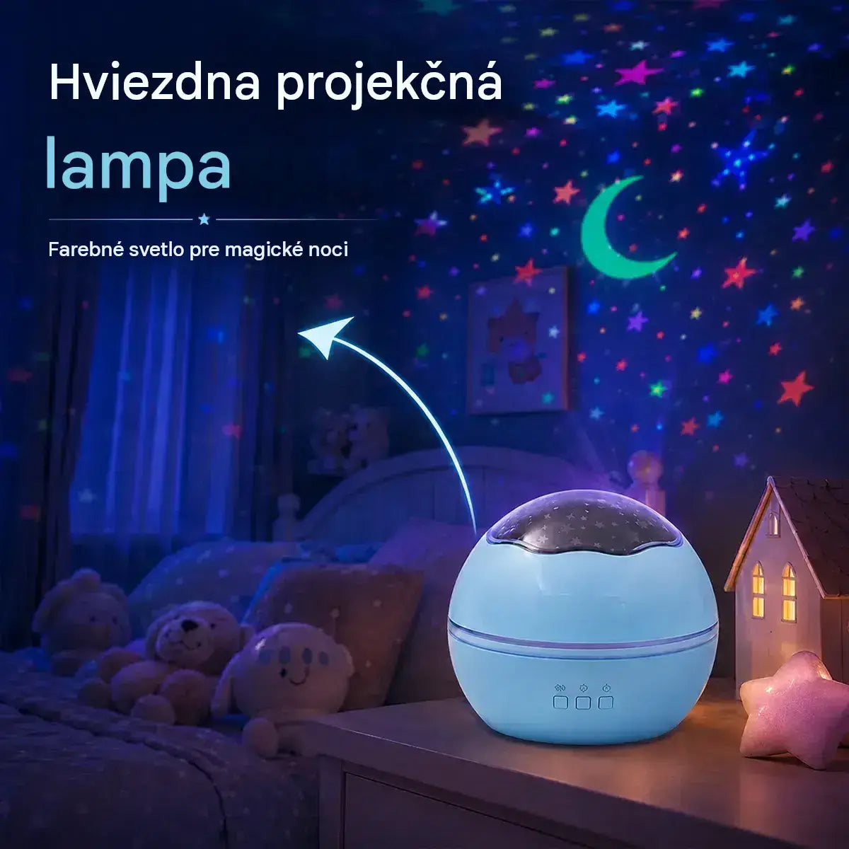 🌠✨✨ Projektor hvězdné oblohy, noční světlo｜Rotační LED lampa🎁